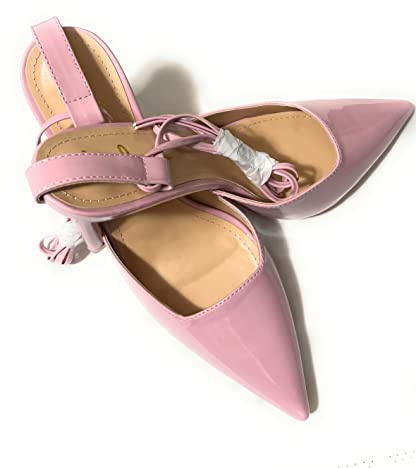 Women Pump Heels Toe Lace Up Pumps Pointed Stilettos Heel 4.5 Inches Sandal Heels Laced Up Heels Lilac
