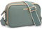 Damen Kleine Umhängetasche Leder Handy Umhängetasche Crossbody Bag Damen mit Breitem Gurt Stylisch Handtasche Damen Handytasche zum Umhängen mit Kartenschlitz Verstellbar Schultergurt(Grau Blau)