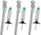 Bisienya 6 PCS Tyre Pressure Gauge Stainless Steel Tyre Safety Kit Include 3 PCS Car Tyre Pressure Gauge and 3 PCS Tyre Tread Depth Gauge Portable Tyre Pressure Gauge for Cars Motorcycles Buses