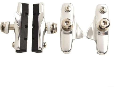 EXTRWORY Lot de 4 patins de frein pour vélo de route - Haute performance - En alliage de caoutchouc et métal - Pièces de rechange