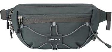 WATERFLY Bauchtasche Gürteltasche Herren Damen: Klein Anti-Diebstahl Hüfttasche mit RFID Schutz Stylisch Waist Fanny Pack Sport Bumbag Hip Bag für Hundetraining Wandern Reise Laufen Outdoor