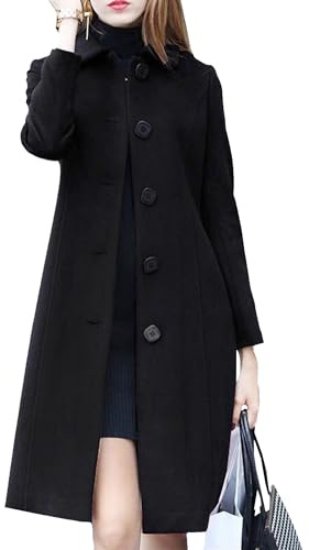 Chaquetas largas para mujer, blazer de lana ajustado, gabardina de invierno, abrigo grueso un solo pecho, abrigos Walker