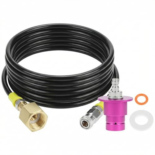 QWORK® CO2 adapter högtrycksslang 1,5 m, adapter snabbanslutning CO2 W21.8-14 cylinder, kompatibel med SODASTREAM Duo/Terra/Art