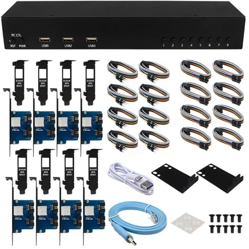 Gissroys KVM-switch fjärrväxling 8 kanaler KVM 1080p 60Hz värdvideostyrenhet för Blikvm V1 HDTV med kontroll