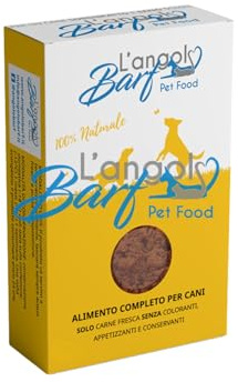 Angolo Barf Alimento Completo Per Cani Con Carne Di Ovino 3x150g Cibo Umido Naturale Sterilizzato Senza Conservanti Ricetta Con Rigaglia Polpa Di Capra Polpa Di Pecora Carote Avena Zucchine