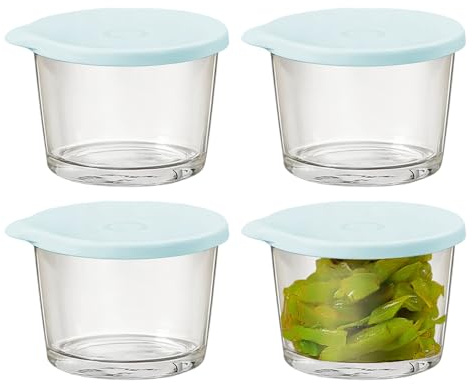 Contenitori In Per Conservazione Con Coperchi,4 Pezzi Contenitori Sicuri Ermetici - Grandi Ciotole Per Insalata Da Conservazione | Per Cucina Spuntino Cottura Frigo Congelatore Pranzo Insalata Yogurt