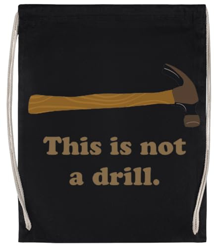 MAGITONE Marteau - Ceci N'est Pas Une Perceuse Sac De Sport Unisexe Sac De Sport Noir Unisex Sport Bag Black Gym Sack