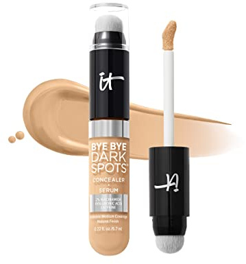 IT Cosmetics Bye Bye Dark Spots Concealer, 6,5 ml, Hochpigmentierter, langanhaltender Concealer für strahlendere und ebenmäßigere Haut, Aufbauend, Mittlere Deckkraft