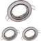 Oktaplex 3er Set Dijon Einbaurahmen Spots flach IP20 schwenkbar Edelstahl gebürstet für GU10 & LED-Module - Lochmaß 68 mm