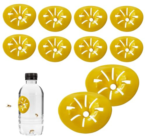 10 Uds. Trampas Para Avispas Colgantes Para Exteriores Trampa Para Avispas Trampas Para Atrapar Abejas Avispones Atrapabotellas Embudo Amarillo Trampa Para Moscas Abejas Avispones Atrapa Insectos