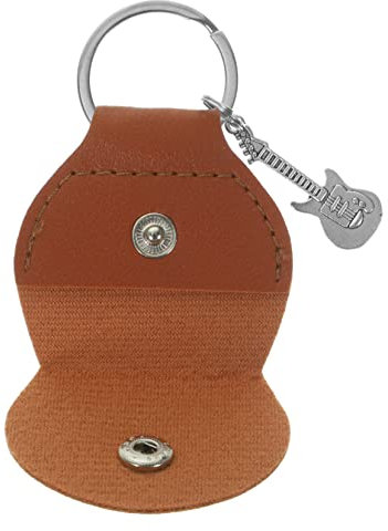 JOINPAYA Gitarrenplektrumhalter Schlüsselanhänger Saiteninstrumente Plektrumbehälter Leicht Für E-Gitarre Bass Banjo Ukulele Musiklehrer Anfänger