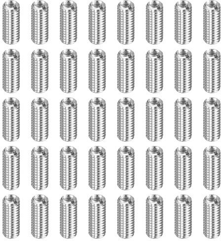 sourcing map 40pcs Thread Repair Inserts M6 x 1 Male to M4 x 0.7 Female Thread 15mm Long Stainless Steel Reducing Nuts Metric Self Tapping Sleeves Threaded Reducer Industrial Fasteners