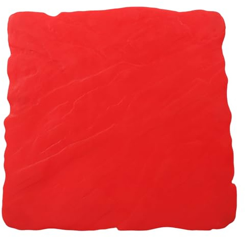 Stampi per calcestruzzo, per timbri in cemento, 50 x 50 cm, stampo in calcestruzzo rosso e stampo per pavimentazione, stampo riutilizzabile come tappetino per texture con motivo in pietra per terrazza