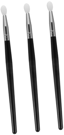 NOLITOY Applicateurs De Maquillage En Silicone 3 Pièces Manchons Longs Noir Pour Masque Facial Lèvres Et Yeux Usage Professionnel