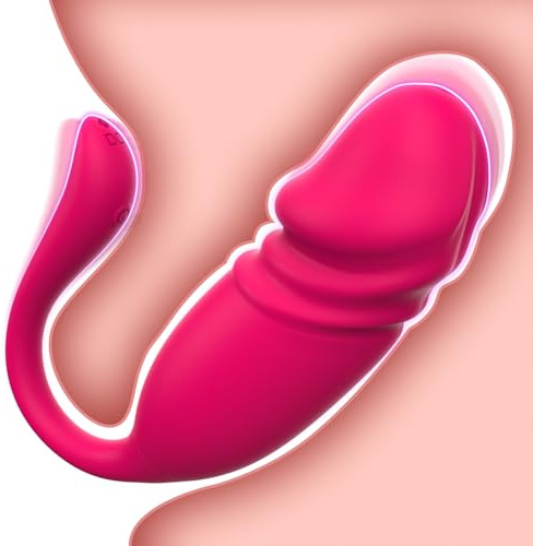Vibrator Adult Sex Toys Retractable Vibrators Egg App Control Vibrators Clitoral Anal G Spot Sex Toy Long Distance Thrusting Egg Vibrating for Women, Wearable 9 Vibrations Dildo for Couples Sex Toy