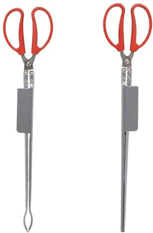 PAMINGONO Clip Antiscivolo per Anguille e Pinze Multifunzione 2 Pezzi Design a Forbice 52 CM Morsetto per Granchio e Aragosta Utensili da Cucina Leggeri e Portatili per Uso Domestico ed