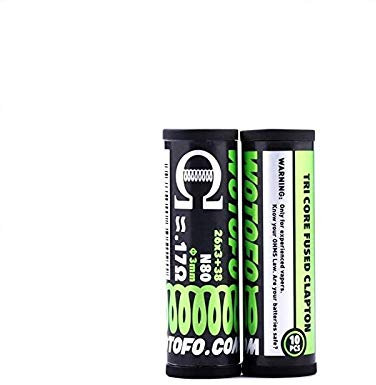 10x WOTOFO N80 TRI CORE FUSED CLAPTON Coils 0,17 Ohm Coils Wickeldraht Verdampfer, Ni80 Nichrome, MTL RBA, E Zigarette Selbstwickler