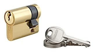 THIRARD - Demi-cylindre 30 x 10 mm 3 clés avec vis de 40 mm laitonné