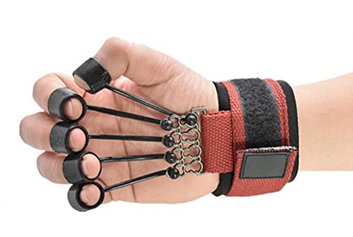 Finger och Hand Extensor Trainer Träningstränare med Band Strencher Strengthener Finger Flexion Extension Training Strengthener (Orange 75 pund)