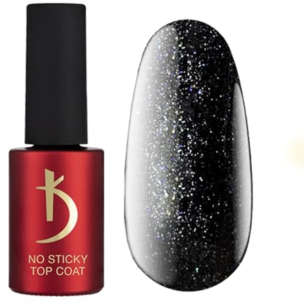 Kodi Professional Top Coat Semipermanente - Top Coat No Wipe Gel UV - Purpurina -7ml- Esmalte Semipermanente Capa Superior en Gel para Uñas - Glitter