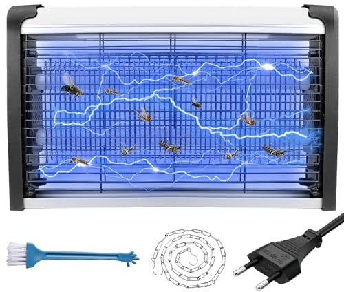 Elektrisk insektsfälla, flugfälla, LED, mygglampa, insektsfälla, elektrisk insektsfälla, myggfälla, elektrisk myggfälla med UV-ljus, flugdödare 6 W för kök, hus, gård