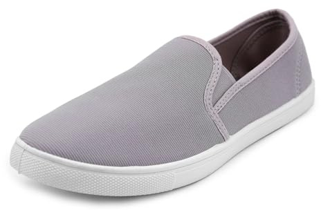 JOMIX Scarpe Slip On Donna in Tela Scarpe Senza Lacci Leggere Traspiranti Sneakers Basse Estive da Anziani WSS250586 Grigio 36