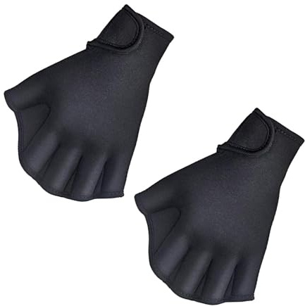 Nevalerra Guantes con palmeado | Guantes de remo con palmeado para natación fitness, accesorios de entrenamiento de natación bien cosidos, no se decoloran para hombres, mujeres, adultos, niños