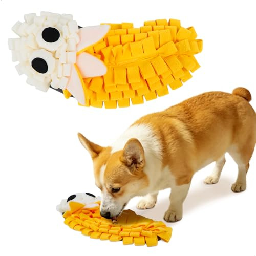 Alfombra Olfativa Perros, Lickimat Perros Manta Olfativa Perro Alfombra Olfato Perro, Juguete Interactivo Lavable Anti-Deslizante para Mascotas en Casa, Plátano Amarillo