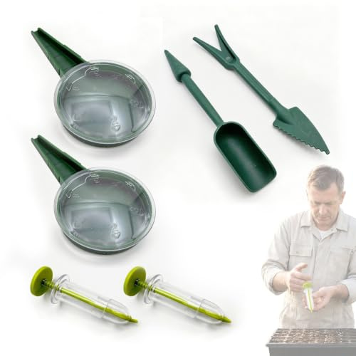 Semoir à Graines Manuel, 6 Pcs Mini Outil de Semis pour Petites Graines, Légumes et Fleurs - Distributeur de Graines, Outil de Jardin Pratique pour la Culture des Plantes