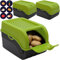 ARTECSIS Kartoffel Aufbewahrungsbox Grün 3er Set I Gemüsebox Kartoffelbox mit Deckel für ca. 4 kg Kartoffeln + 6 Aufkleber mit Gemüsesorten