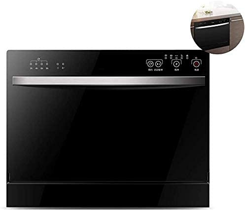 Table Dishwasher,Control Panel, 6 Sets of Cutlery Freestanding Dishwasher,5 Programmes, Fast Cleaning Built-in Dishwasher for Kitchen
