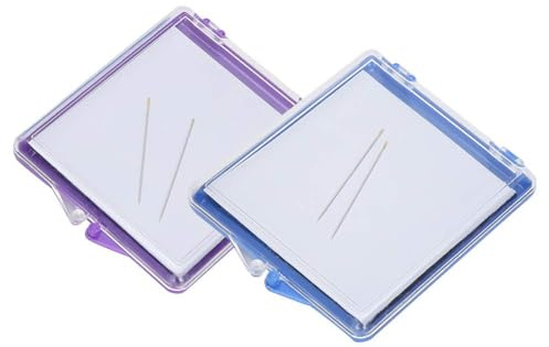 2 st magnetisk stifthållare, plaststift förvaringsfodral magnetisk nål box multifunktion för synålar pappersklämmor sömnad tillbehör