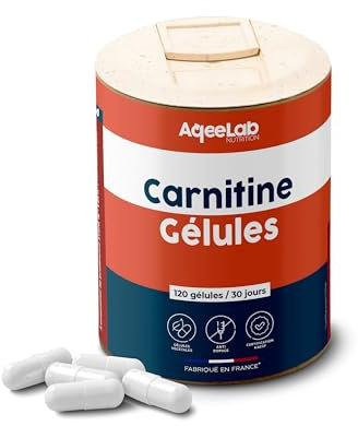 L-Carnitine 2000 mg • Brûle graisse & Énergie • Qualité maximale : Label CARNIPURE® • 120 gélules végétales 100% carnitine ultra dosées • 30 jours • Testée en laboratoire indépendant • Aqeelab