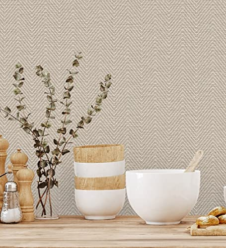 GAULAN 500680977 - Papel pintado vinílico lavable de espigas con textura en relieve para pared salón cocina baño dormitorio pasillo - Muestra DIN A4