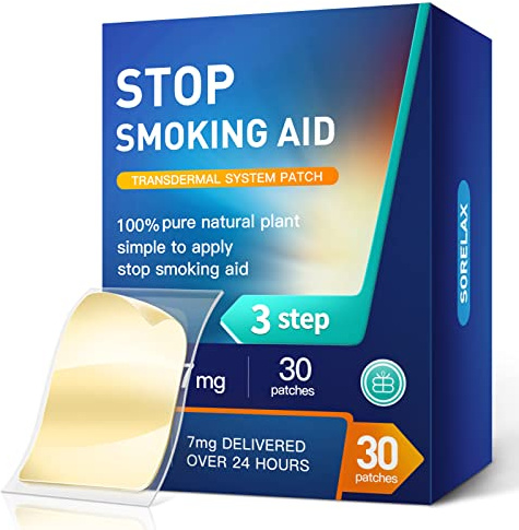 【30 Patches】 Smoking Aid Stop Smoking Patch Step 3, Easy and Effective Anti-Smoking Stickers - Best Product to Quit Smoking (Stop Smoking Step 3 [7 mg])