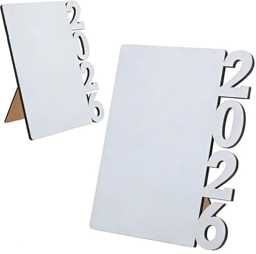 Awleynz 2Pcs Sublimation Photo Frame, MDF Sublimation Blank, 2026 Graduation Picture Frame for DIY Photo Sign Wall Frame Poster Desktop Souvenir Custom Design Work