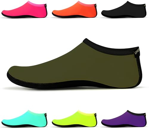 Uncle Paul Water Socks - Unisex Indoor Sock Water Shoes Yoga Socks Barefoot Beach Surf Diving Home Slipper Pool for Kids Adults Green Size XXXS EU 26-27 UK 8/9.5 kidsSWA15DG3XS