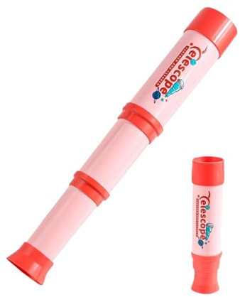 SSKHE Monocular Telescope Toy,Children's handheld telescopes, mini telescopic telescope toys, children's educational science toys, for boys and girls birthday parties Christmas and Easter toys (PINK)