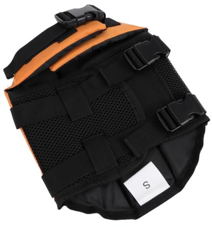 FIXOSHEE Hundeschwimmweste Für Kleine Hunde Robuste Schwimmfähige Rettungsweste Mit Reflektierenden Elementen s Orange