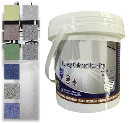 Epoxy Floor Paint, 500g Self Levelling Epoxy Sand Floor Paint, High Gloss Marble Effect Epoxys Floors Coating, Quick Dry Waterproof Epoxys Colored Leveling, For Concrete Garage Floors, Warehouses