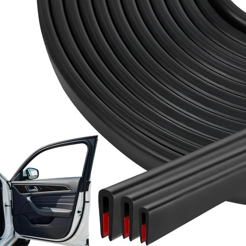 SHENGYIG Protector De Bordes Para Chapa De 6 M, En Forma De U | Goma de 0,5 – 2 mm, Goma EPDM, Protección de Bordes Flexible para Puertas de Coche, Ventanas y Bordes de Chapa