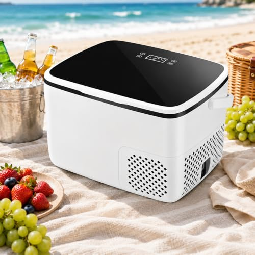 Bärbart Bilkylskåp 12v – 18l/19qt Elektrisk Kylbox För Bil, Lastbil, Husbil, Båt, Camping Och Resor, Bärbar Frys För Camping, Resor Och Båt