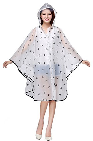FakeFace Poncho Pluie Femme Manteau Imperméable Femme Veste Anti Pluie avec Capuche Vêtement Imperméable Cape Pluie Femme pour Vélo Moto Camping Randonnée Activité en Plein Air