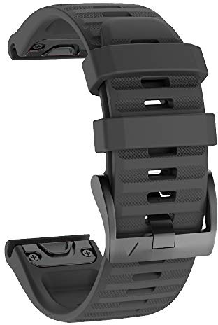 ISABAKE Correa para Garmin Fenix 6X / 6X Pro, Fenix 5X / 5X Plus, Fenix 7X, Fenix 3/3 HR, Easy Fit 26mm Pulsera de Silicona