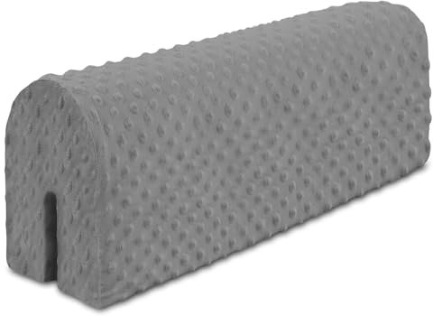 Bettkantenschutz für Kinderbetten 90 cm - Schutz für Bettrahmen Baby Bett rausfallschutz für boxspringbett bettgitter mit Bezug Kantenschutz Kinder Babybett Grau