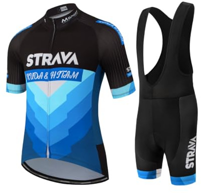 Msport Abbigliamento ciclismo Set Completo – Maglia + Salopette Pantaloncini con Imbottitura Gel 5D Antishock - Mod.01b XXL