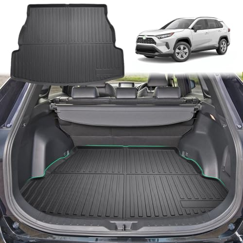 GAFAT Compatible con Toyota RAV4 XA50/ Hybrid 2019-2024 2025 Alfombrilla para Maletero, Alfombrillas de Goma Fácil de Plegar, Escáner 3D, Borde Alto, RAV4 Accesorios