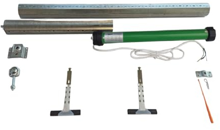 Generico Kit Motorizzazione Tapparelle 100 kg 50 Risparmio ENERGETICO NM Varie Misure Rullo Regolabile Motore per tapparelle Completo di Accessori (da 190 cm a 225 cm)
