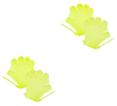 Gogogmee 4 Stück Tauchhandschuhe Tauchhilfshandschuh Schwimmhandschuhe mit offenen Fingern Schwimmwasser kinderhandschuhe Kinder Handschuhe Tauchzubehör für Kinder Schwimmflossen Kieselgel