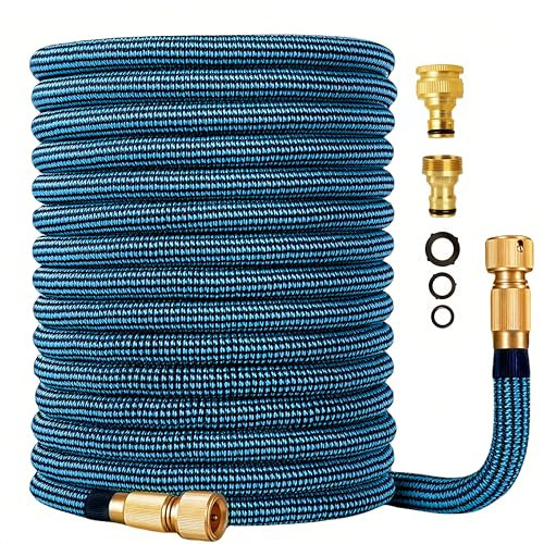 Garden Hose Telescopic Flexible Hose, 3X Expansion Magic Hose (Expandable Up to 75FT) Suitable for Lawn and Garden Watering, Yard Cleaning, Pet Bathing, Etc.